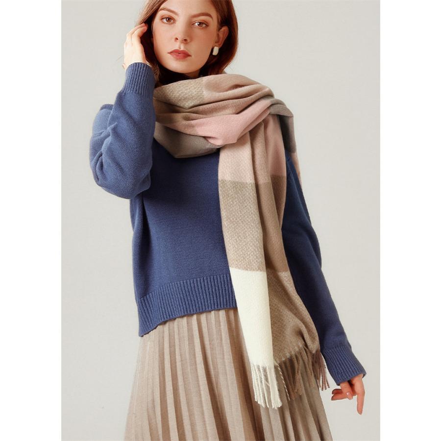 ストール 大判 チェック柄 フリンジ おしゃれ 秋冬 通学 メンズ マフラー ショール ひざ掛け 防寒 巻物 通勤 レディース 秋冬 防風 暖かい 