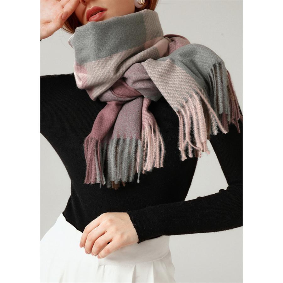 ストール 大判 チェック柄 フリンジ おしゃれ 秋冬 通学 メンズ マフラー ショール ひざ掛け 防寒 巻物 通勤 レディース 秋冬 防風 暖かい 