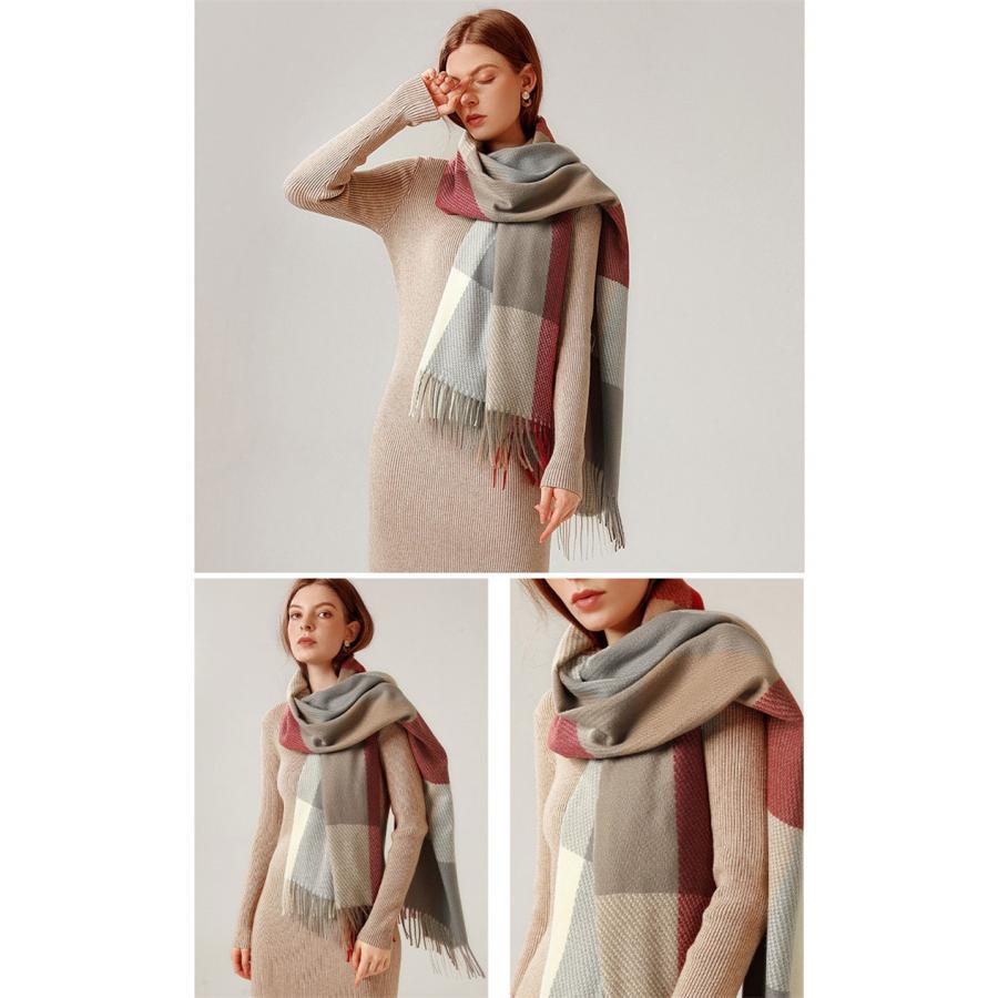 ストール 大判 チェック柄 フリンジ おしゃれ 秋冬 通学 メンズ マフラー ショール ひざ掛け 防寒 巻物 通勤 レディース 秋冬 防風 暖かい 