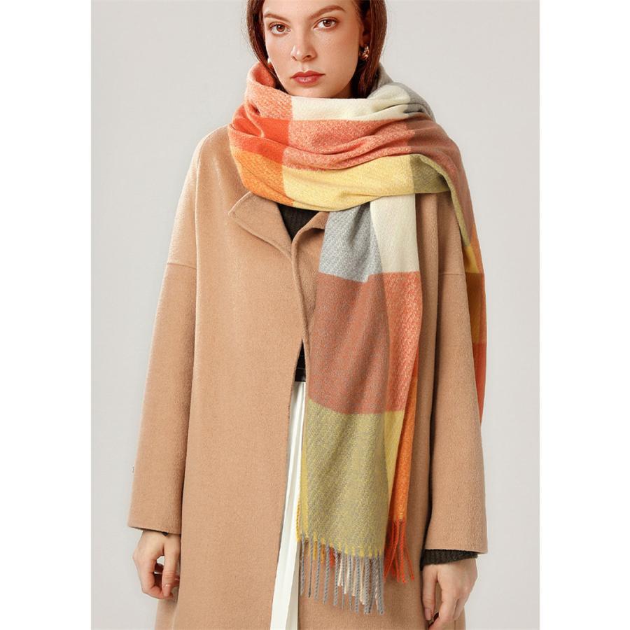 ストール 大判 チェック柄 フリンジ おしゃれ 秋冬 通学 メンズ マフラー ショール ひざ掛け 防寒 巻物 通勤 レディース 秋冬 防風 暖かい 