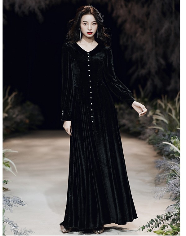 ロングドレス ドレス ロング 演奏会 袖あり 長袖 大人 上品 シンプル カシュクール 発表会 ピアノ 