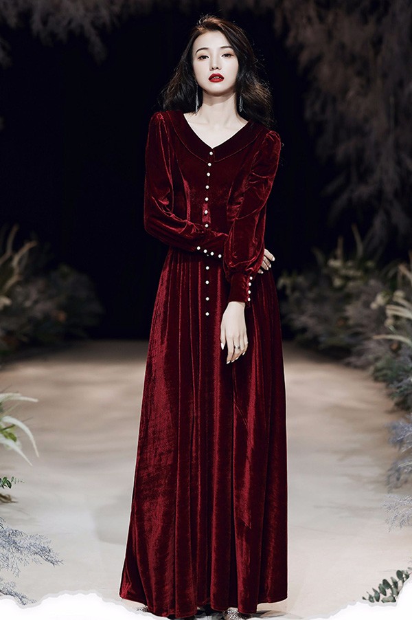 ロングドレス ドレス ロング 演奏会 袖あり 長袖 大人 上品 シンプル カシュクール 発表会 ピアノ 