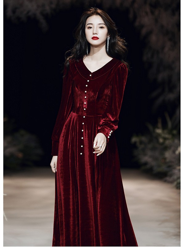 ロングドレス ドレス ロング 演奏会 袖あり 長袖 大人 上品 シンプル カシュクール 発表会 ピアノ 