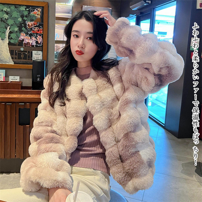 ファーコート レディース 毛皮コート ミンク レディースファー フェイクファー きれいめ 大きいサイズ 優雅 冬服 秋服 ショートコート 韓国ファッション 防寒 