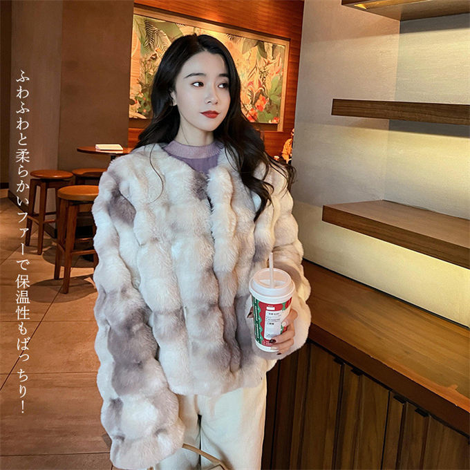 ファーコート レディース 毛皮コート ミンク レディースファー フェイクファー きれいめ 大きいサイズ 優雅 冬服 秋服 ショートコート 韓国ファッション 防寒 