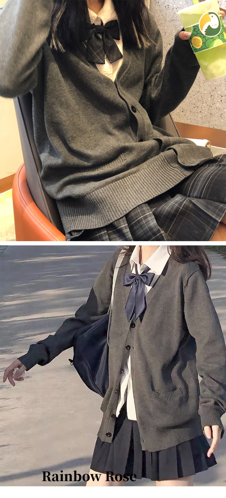 スクールカーディガン カーディガン レディース ベスト ニット セーター 夏 秋服 制服 女子 高校生 服 羽織 通学 学生 無地 トップス 中学生 アウター 春 春服 