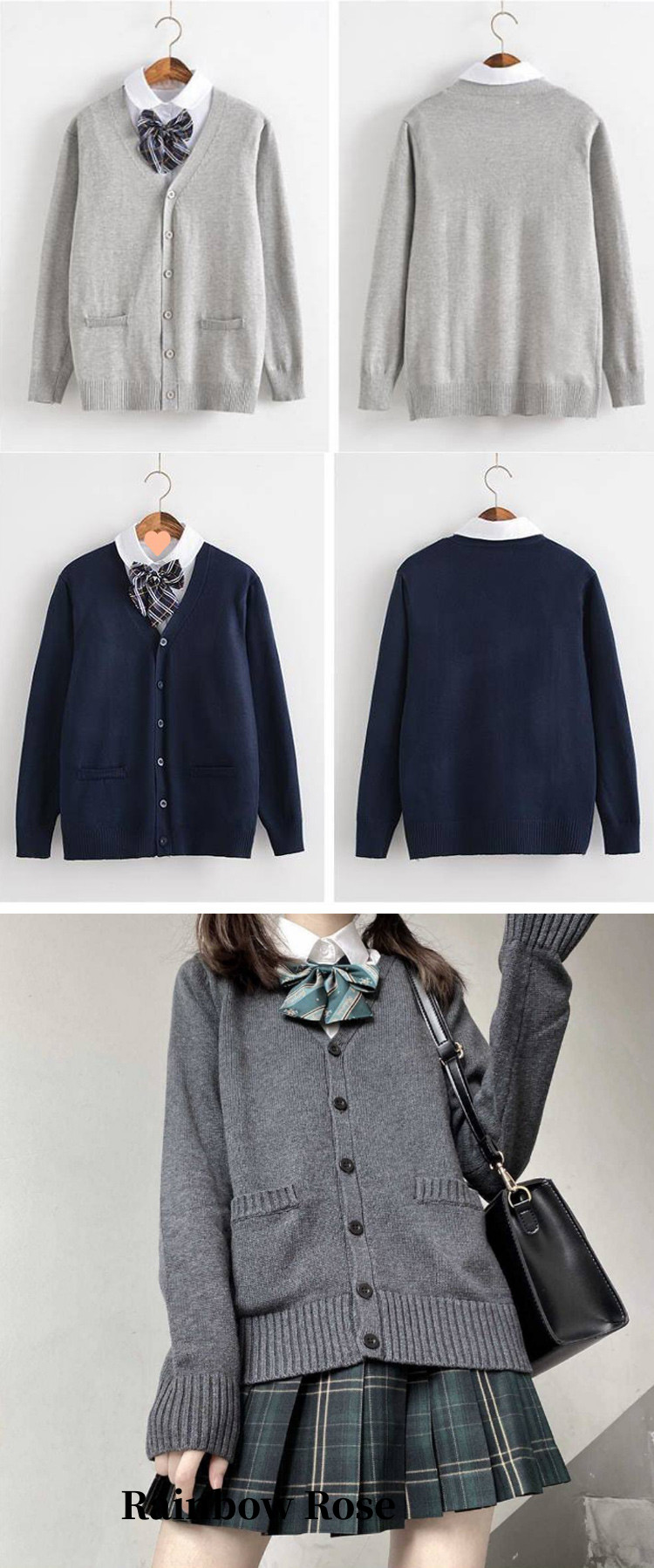 スクールカーディガン カーディガン レディース ベスト ニット セーター 夏 秋服 制服 女子 高校生 服 羽織 通学 学生 無地 トップス 中学生 アウター 春 春服 