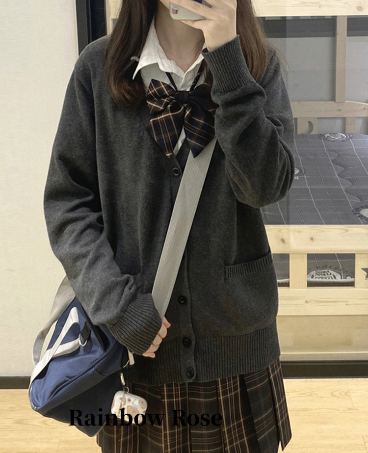 スクールカーディガン カーディガン レディース ベスト ニット セーター 夏 秋服 制服 女子 高校生 服 羽織 通学 学生 無地 トップス 中学生 アウター 春 春服 