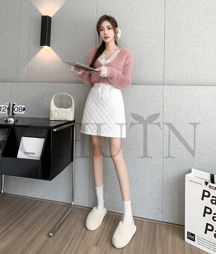 タイトスカートミニダウンスカート中綿 スカートボミニ丈 キルティングスカート 入学式卒業式 Aライン タイトスカート きれいめ 中綿 