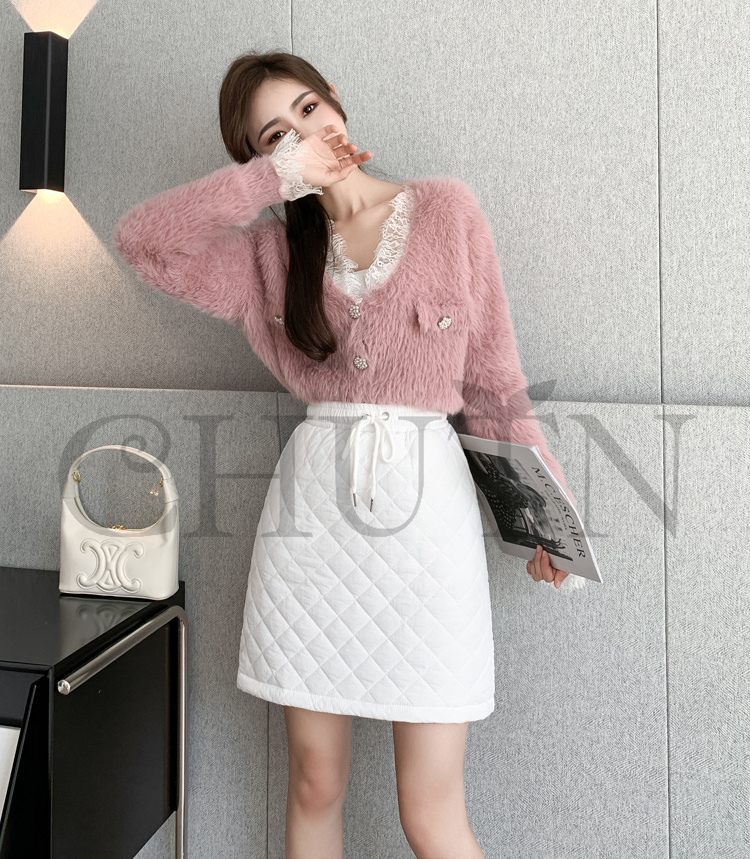 タイトスカートミニダウンスカート中綿 スカートボミニ丈 キルティングスカート 入学式卒業式 Aライン タイトスカート きれいめ 中綿 