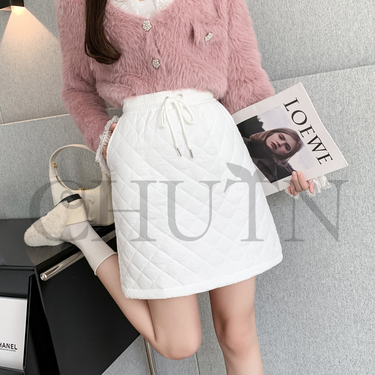 タイトスカートミニダウンスカート中綿 スカートボミニ丈 キルティングスカート 入学式卒業式 Aライン タイトスカート きれいめ 中綿 