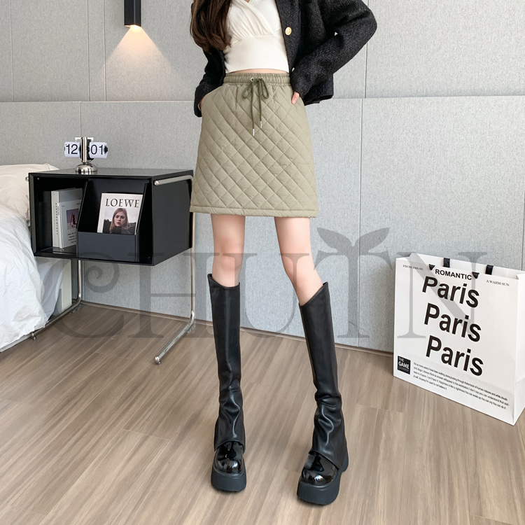 タイトスカートミニダウンスカート中綿 スカートボミニ丈 キルティングスカート 入学式卒業式 Aライン タイトスカート きれいめ 中綿 