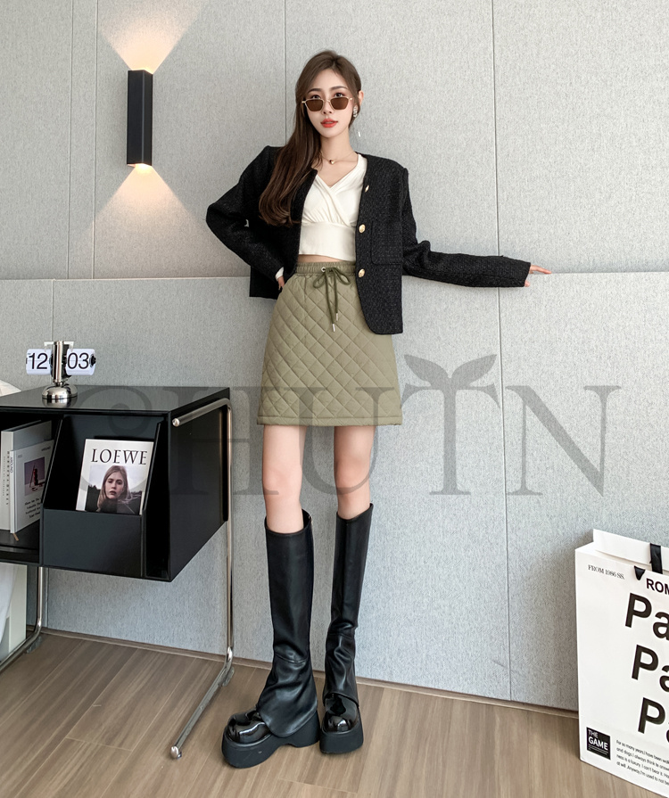 タイトスカートミニダウンスカート中綿 スカートボミニ丈 キルティングスカート 入学式卒業式 Aライン タイトスカート きれいめ 中綿 