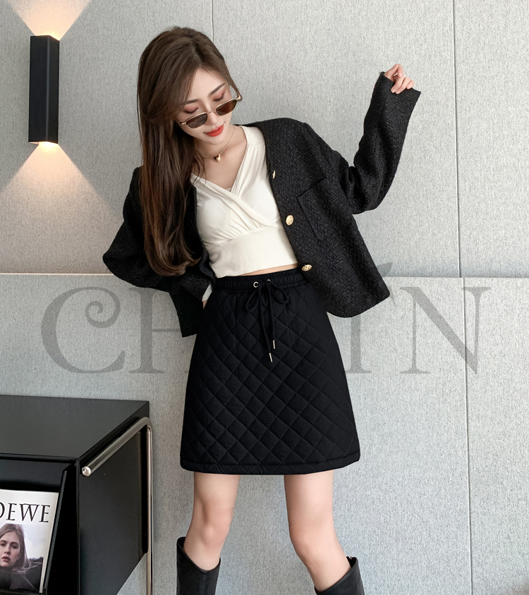 タイトスカートミニダウンスカート中綿 スカートボミニ丈 キルティングスカート 入学式卒業式 Aライン タイトスカート きれいめ 中綿 