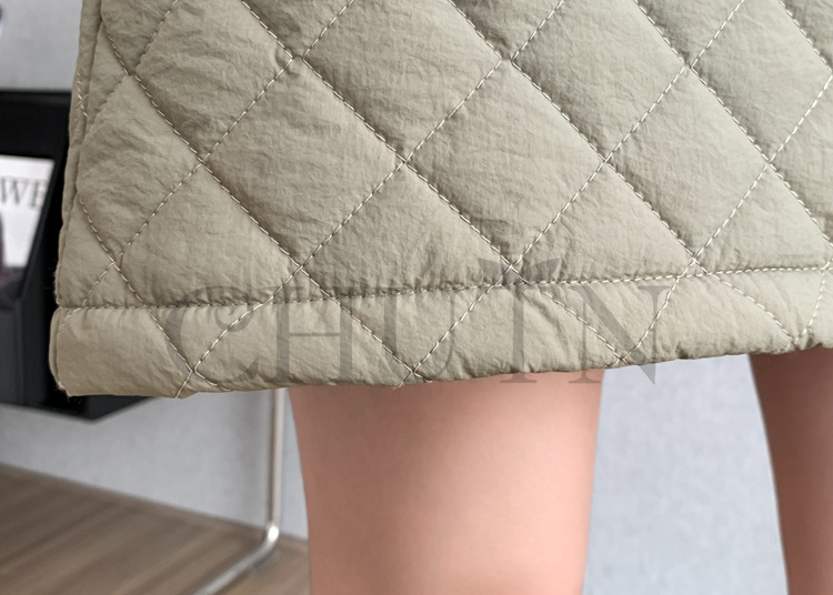 タイトスカートミニダウンスカート中綿 スカートボミニ丈 キルティングスカート 入学式卒業式 Aライン タイトスカート きれいめ 中綿 