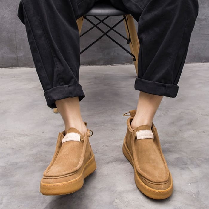 スエード ショート ブーツ メンズ ハイカット 靴 ファッション ストリート オシャレ 高校生 原宿 中学生 10代 韓国 通学 20代 通勤 