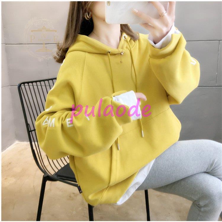 レディース ロング丈 厚手 長袖 ゆったり 体型カバー 大きいサイズ 秋 フード付き 冬 プルオーバー アウター カジュアル ァション 