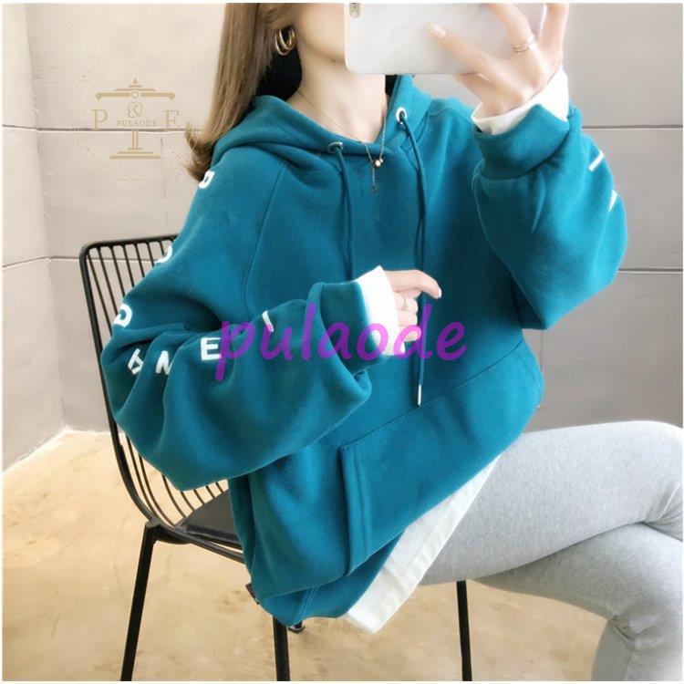 レディース ロング丈 厚手 長袖 ゆったり 体型カバー 大きいサイズ 秋 フード付き 冬 プルオーバー アウター カジュアル ァション 