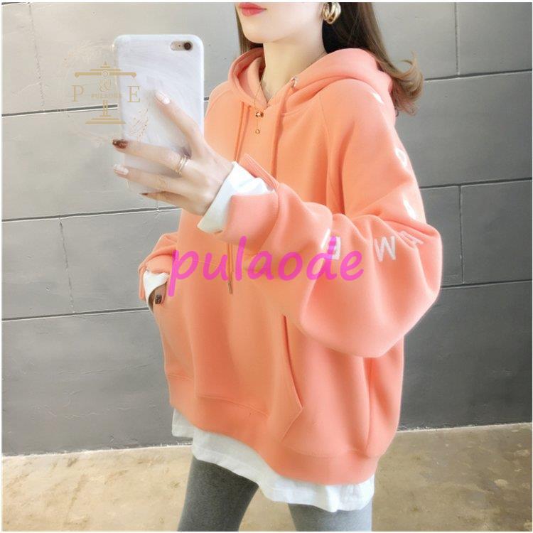 レディース ロング丈 厚手 長袖 ゆったり 体型カバー 大きいサイズ 秋 フード付き 冬 プルオーバー アウター カジュアル ァション 