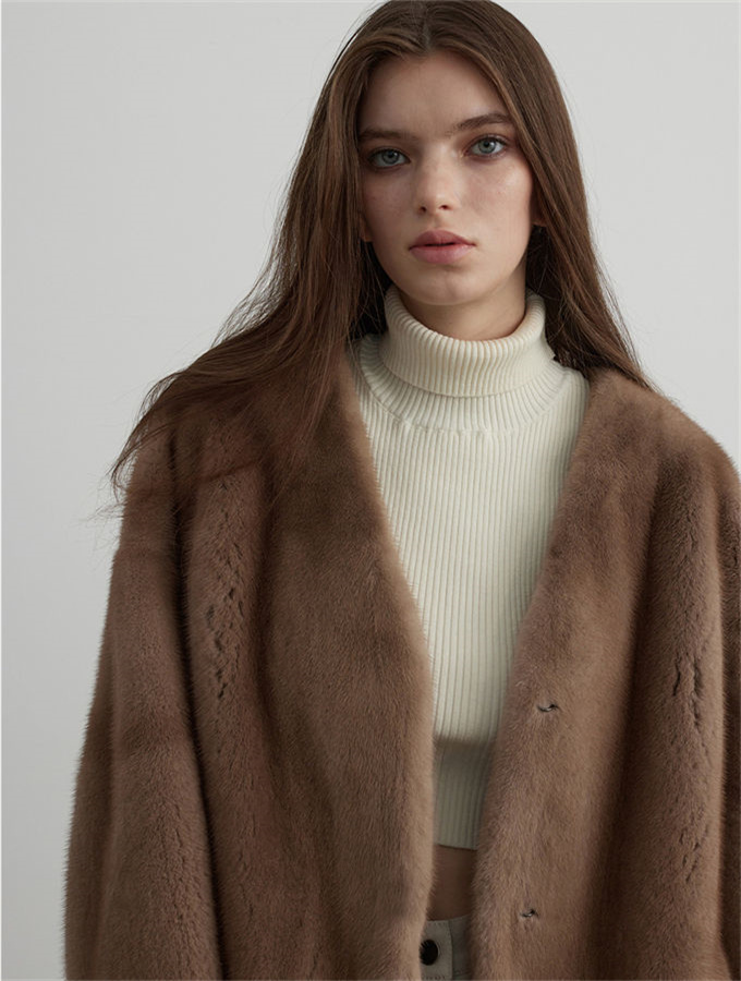 ファーコート レディース 毛皮コート ジャケット エコファー ミンク 羽織 上着 軽い ムートンコート 冬服 フェイクファー アウター 高級 暖かい Vネック 防寒 