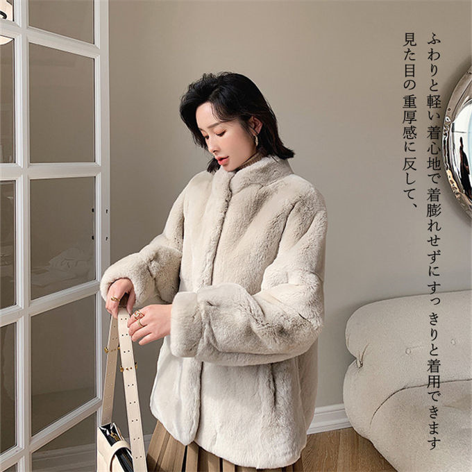 ファーコート レディース 毛皮コート ジャケット エコファー ミンク 羽織 防寒 フェイクファー 暖かい アウター 上着 おしゃれ 軽い 高級 冬服 