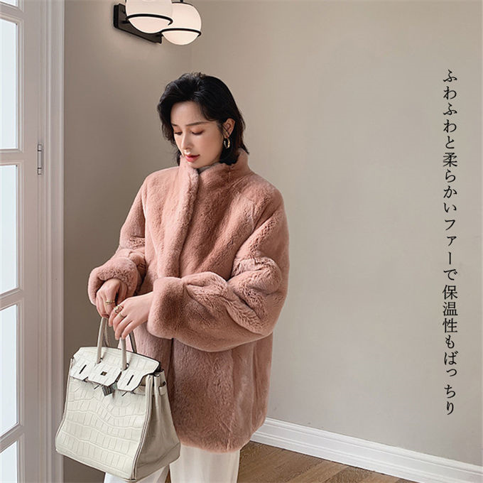 ファーコート レディース 毛皮コート ジャケット エコファー ミンク 羽織 防寒 フェイクファー 暖かい アウター 上着 おしゃれ 軽い 高級 冬服 